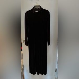 Long Velvet cowl neck dress